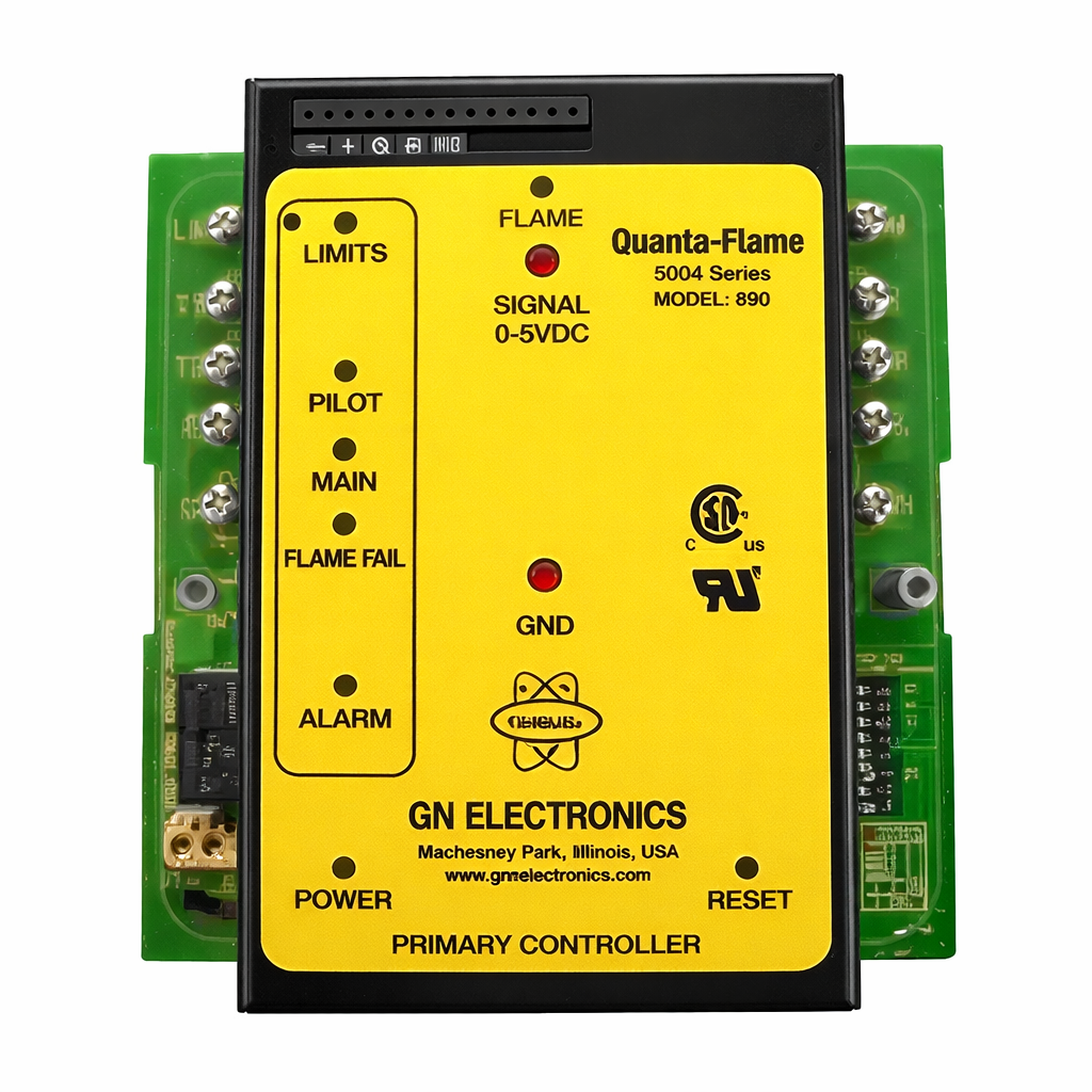 GN Electronics 5004-890-0000 Flame Safeguard Controller Ultraviolet Scanner Flame Rod Select Purge/TFI