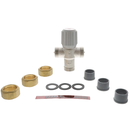Honeywell AM101-UCPVC-1LF Mixing Valve 3/4" Union PVC 70-145F