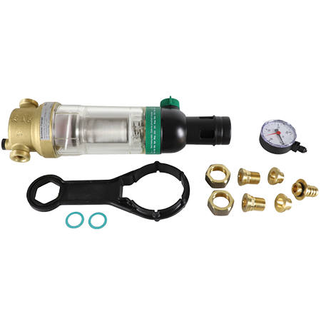 Honeywell F76S1007 Water Filter 1/2" 100 Micron with Gauge