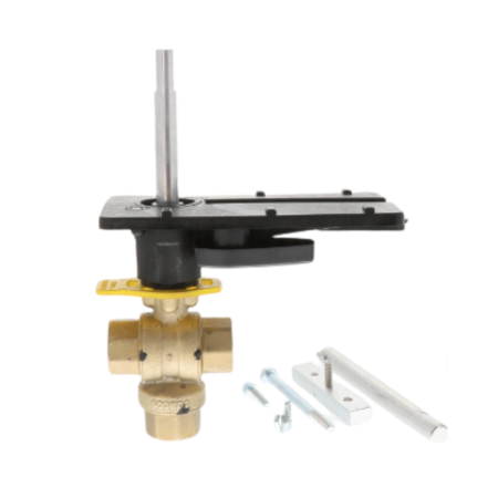 Honeywell VBN3BKPX0000 Brass Threaded Control Ball Valve 3/4" NPT 3-Way 11 Cv for DCA Actuator