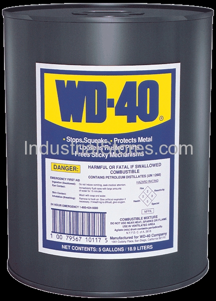 WD-40 5 Gallon Heavy Duty Lubricant (49012) - WebstaurantStore