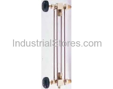 Conbraco 20-350-03 Water Gauge Square Pattern Bronze 1/2" [5/8" x 12" Glass O.D. X Length] Aluminum Wheel less Glass and Rod