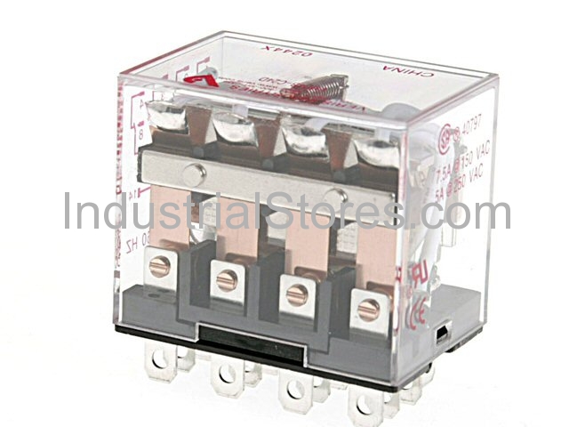 Veris VMD4B-CL120A 10A 4Pdt Socket DIN 120Vac