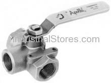 Conbraco 70-604-01 Bronze 3-Way Diversion Ball Valve 3/4" Threaded 400psig WOG Cold Non-Shock