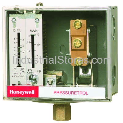 Honeywell L404V1087 PressureTrol Controllers Snap-Acting Switch 10-150psi Open Low