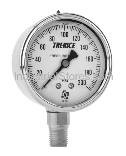 Trerice D82LFB2502LA140 2 1/2 Dial 1/4 NPT Bottom 0/300 psi