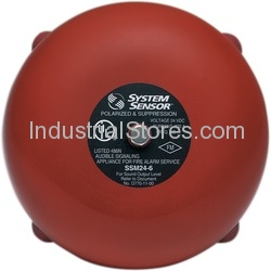 System Sensor SSM24-6 Polarized Alarm Bell 6" 24Vdc
