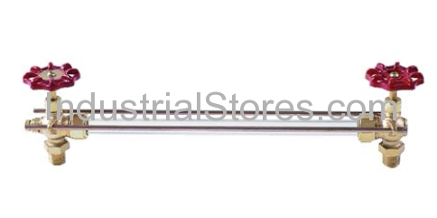 Conbraco 20-150-03 Water Gauge Bronze 1/2" [5/8" x 12" Glass O.D. X Length] Aluminum Wheel less Glass and Rod