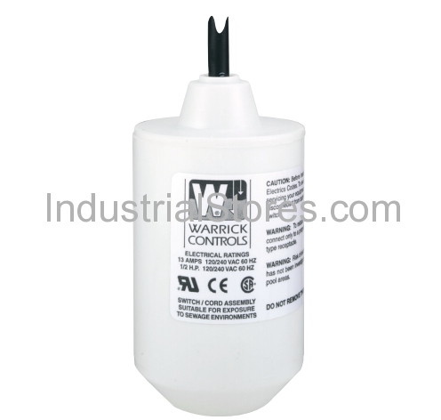 Warrick MGRE40W Mechanical Tilt Float Level Switch SPDT Form C Wide Angle 40ft Long with Weight Tether