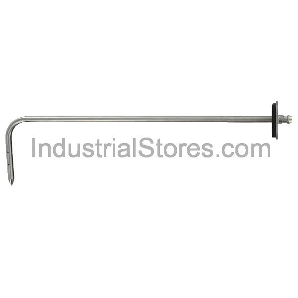 Love Controls A-302F-C Static Pressure Tip with Mounting Flange Stainless Steel 3/16" Rubber or Plastic Tubing (8" depth)