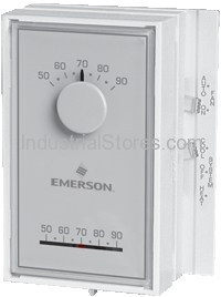 White-Rodgers 1E56N-444 Mechanical Thermostat Single Stage Heat/Cool 50-90F
