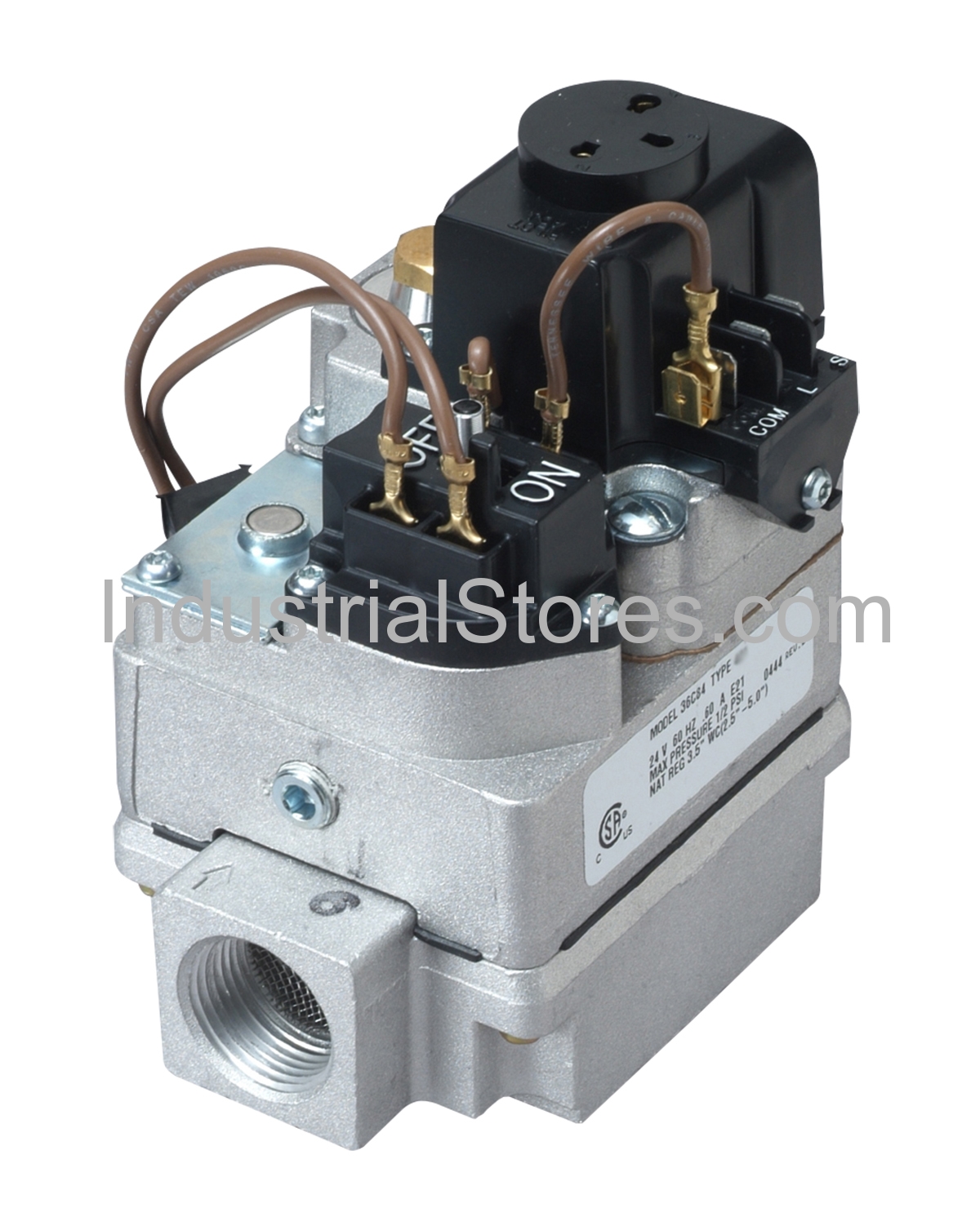 White-Rodgers 36C94-906 Cycle Pilot Gas Valve 24V Slow Open Solenoid Line Pressure Switch 3/4" x 3/4"
