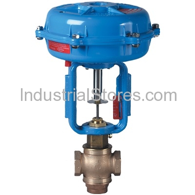 Powers Process 593SS075SSXW46 Flowrite II Heavy Duty Bronze Control Valve Single Seat 3/4" Screwed End Connection Stainless Steel Trim Fail Closed EPV-Ring
