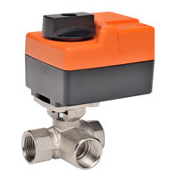 Belimo B318TR24-3 3/4" 3-Way Ball Valve 7.4Cv Stainless Steel Non-Spring Return 24V