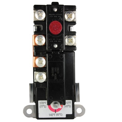 Rheem SP11699 Electric Water Heater Thermostat 2-Pole High Limit 170F Manual Reset