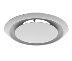 Titus R-OMNI-6 Round Steel Adjustable Plaque Diffuser