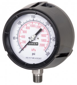 Baker LF45-10000P-1/4 Pressure Gauge 0-10000 PSI