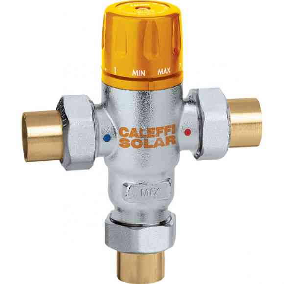 Caleffi 252159A Adjustable 3-Way Thermostatic Mixing Valve 3/4" Sweat