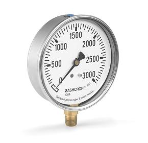 Ashcroft 631008AL02L-0/3000 Liquid Filled Gauge 2.5" 1/4" 0-3000 PSI