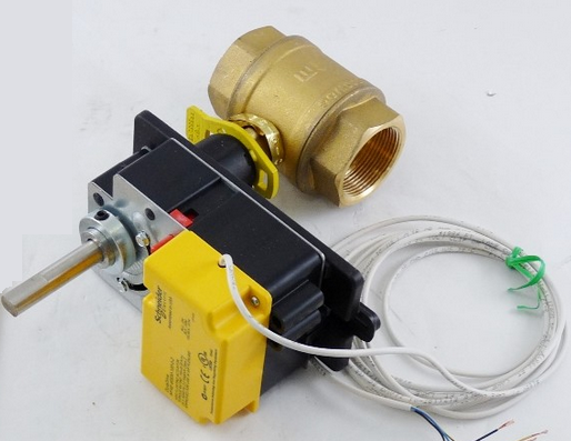 Barber Colman (Schneider Electric) VF-2313-536-9-16 Brass Ball Valve Assembly 3-Way Floating Spring Return Normally Open 24V 3/4" 10.1Cv