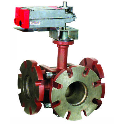 Honeywell VBF3KU1S0X Control Ball Valve with Flanged Connection 3-Way 5" 144Cv ANSI Construction Stainless Steel No Enclosure No Actuator
