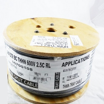 Honeywell 10700108 Tray Cable Mini-Split 14/4 Stranded THHN 600 V Black 250ft roll