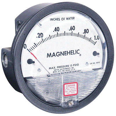 Dwyer 2000-150CM Magnehelic Differential Pressure Gauge 0-150 CM
