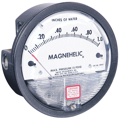 Dwyer 2000-60PA Magnehelic Differential Pressure Gauge 0-60 Pa