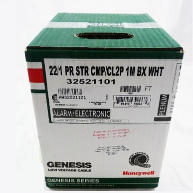 Honeywell 32521101 Genesis Low Voltage Cable 22/1-pair AWG White 1000ft