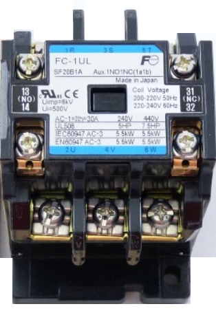 Sanyo HVAC 6231596800 Coil Contactor 200V 3-Pole 30A
