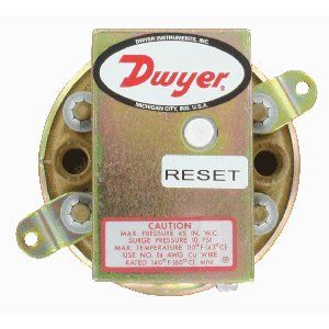 Dwyer 1900-5 Manual Reset 1.4/5.5 Manual Reset Differential Pressure Switch