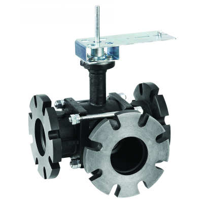 Honeywell VBF5013B1029 Flanged Control Ball Valve 4" 3-Way 240 PSI 160Cv