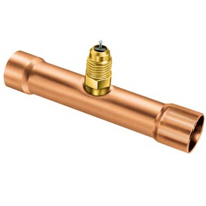 York S1-A31336 Swaged Copper Braze Tee with Access Fitting 3/8" (Pack of 3)