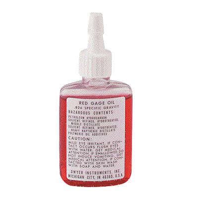 Dwyer A-101 Gauge Oil Red 1 Oz
