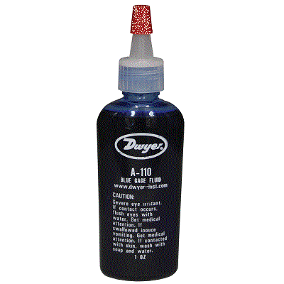 Dwyer A-110 Gauge Oil Blue 3/4 Oz