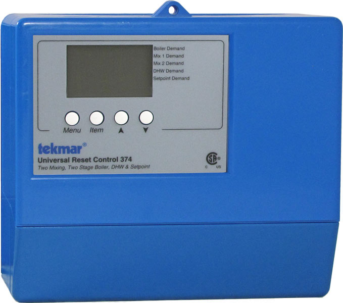 Tekmar 374 Universal Reset Control 2-Mixing 2-Stage DHW & Setpoint