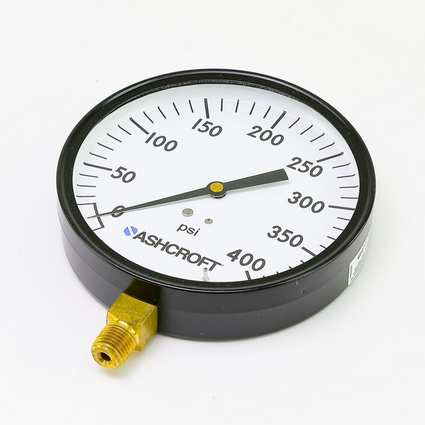 Ashcroft 451000H-02L-0/400 Commercial Pressure Gauge 4.5" 1/2" Lower Mount 0-400 PSI