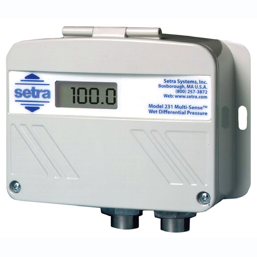 Setra 231GMS22FD Wet to Wet Pressure Transducer with Display 1/8"-18 NPT