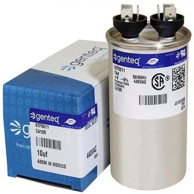 Genteq C410R Single Round Run Capacitor 440v 10MFD
