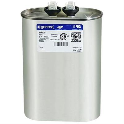 Genteq C380L Single Oval Run Capacitor 370v 80MFD