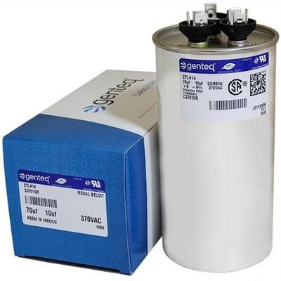 Genteq C37010R Dual Round Capacitor 370v 70+10MFD