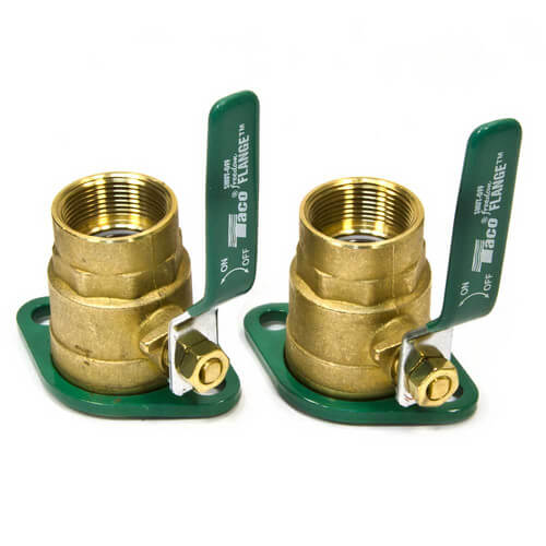 Taco SF-125T 1.25" Brass Shutoff Flange Set