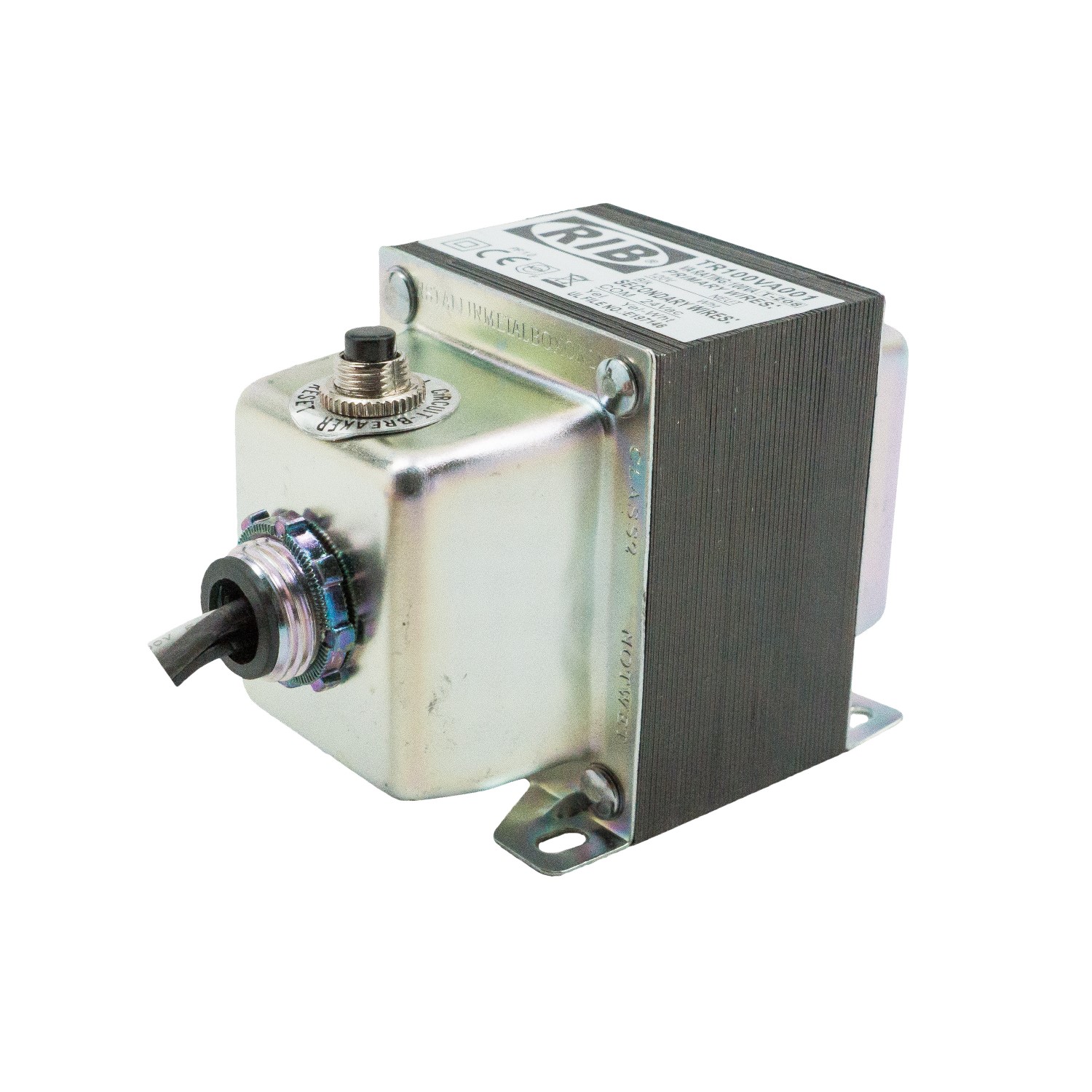 Functional Devices (RIB) TR100VA001 Transformer Primary 120V Secondary 24V 100VA Foot Mount Hub