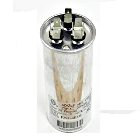 Heil Quaker 1172257 Dual Round Run Capacitor 40+3MFD 370V