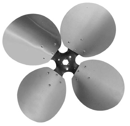 Lau 60555501 Free Air Propeller 4-Blade 18" Diameter 27-Degree Clockwise