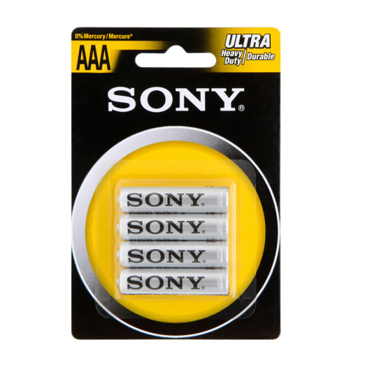 Sony RO3-NUB4A Ultra Heavy Duty AAA Battery (4/pack)