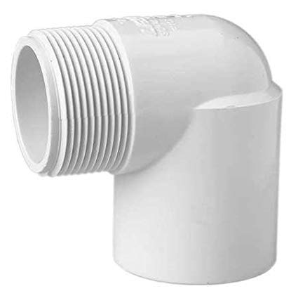 York S1-PVC-412-007 Elbow MIPT Straight T 3/4" 90-Degree