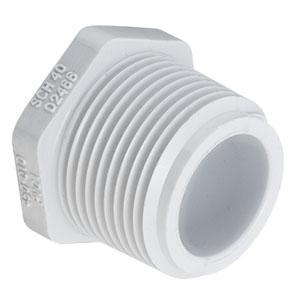 York S1-PVC-450-012 Threaded Plug Schedule #40 1-1/4"