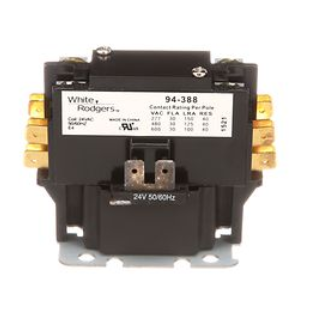 White-Rodgers 94-388 Definite Purpose 1-Pole Contactor with Bus Bar 30A 24VAC