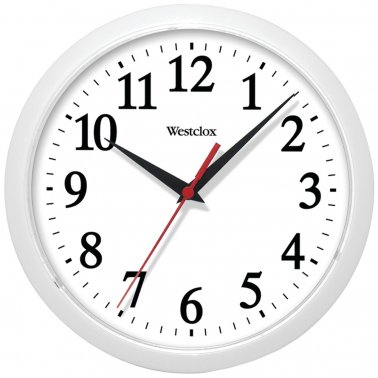 Westclox 461761 Basic Wall Clock (White) 10"